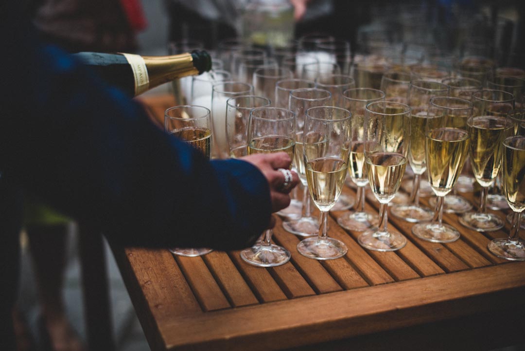 champagne glasses