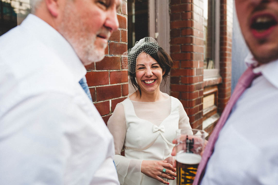 bride smiling