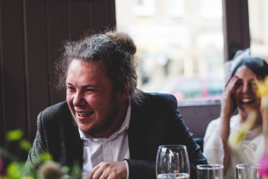 groom laughing