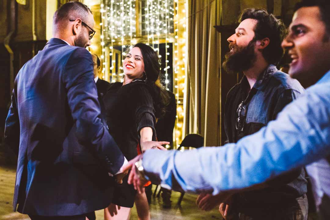 casual wedding photo Battersea Arts Centre