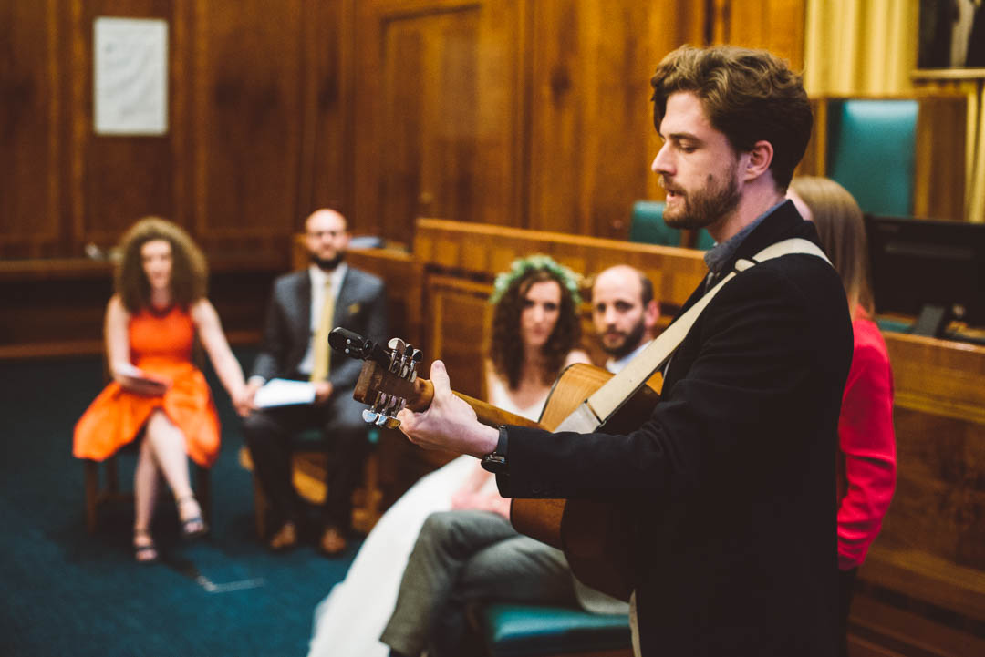 humanist wedding ceremony Hackney Town Hall live music
