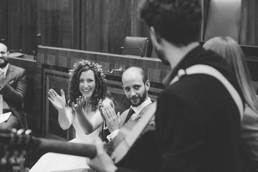 fun humanist wedding ceremony Hackney Town Hall