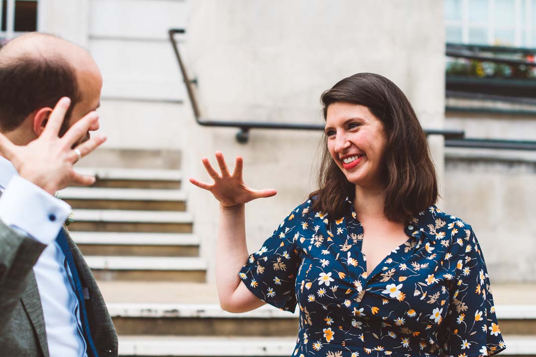 fun summer wedding Hackney Town Hall