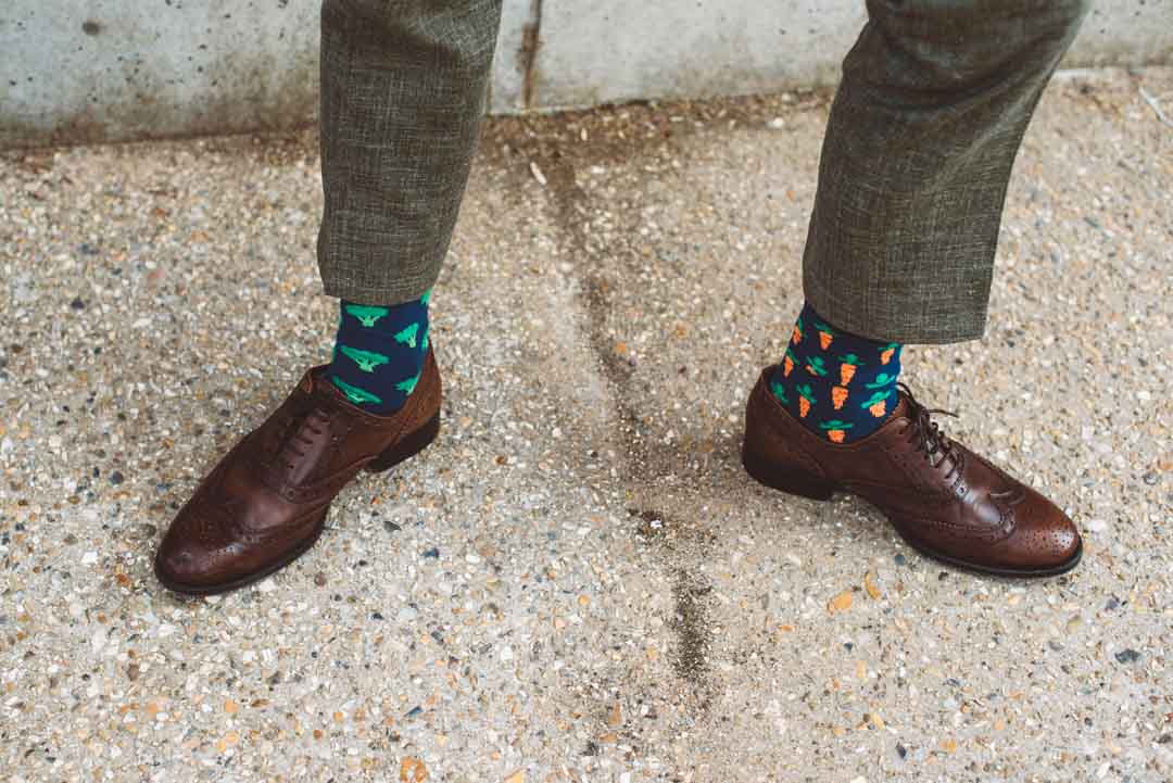 non traditional groom socks