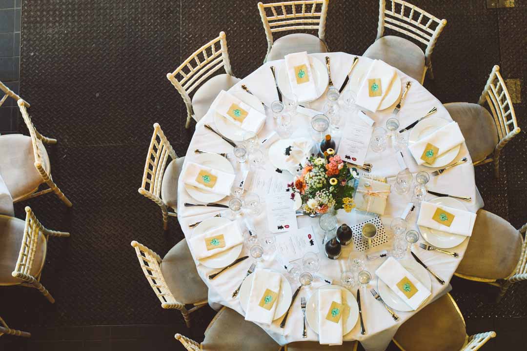 Walthamstow Wetlands wedding table