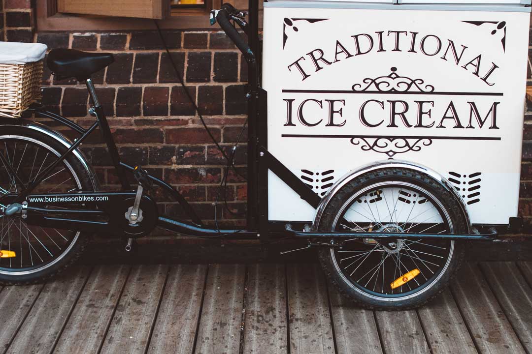 Walthamstow Wetlands wedding ice cream bike