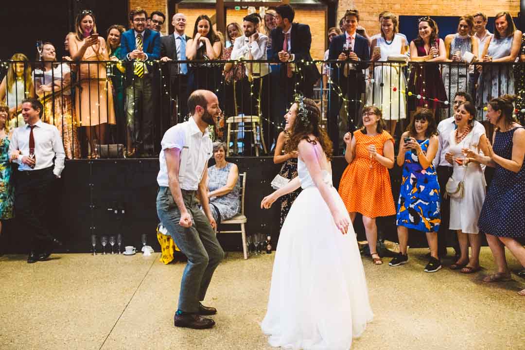 Walthamstow Wetlands wedding non traditional first dance