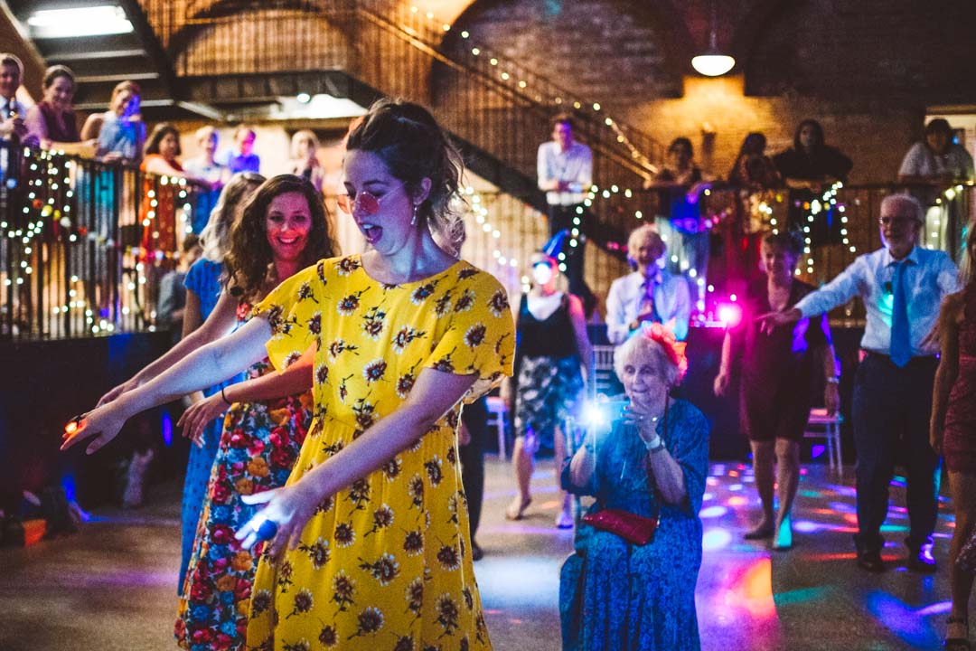 Walthamstow Wetlands fun wedding party