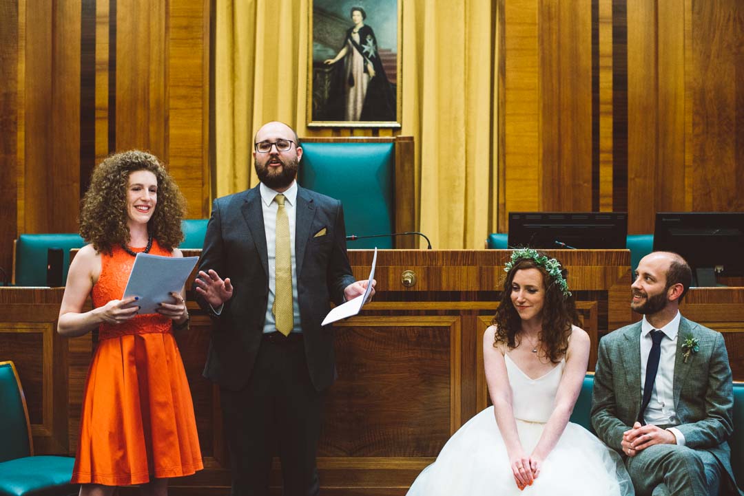 humanist wedding ceremony Hackney Town Hall