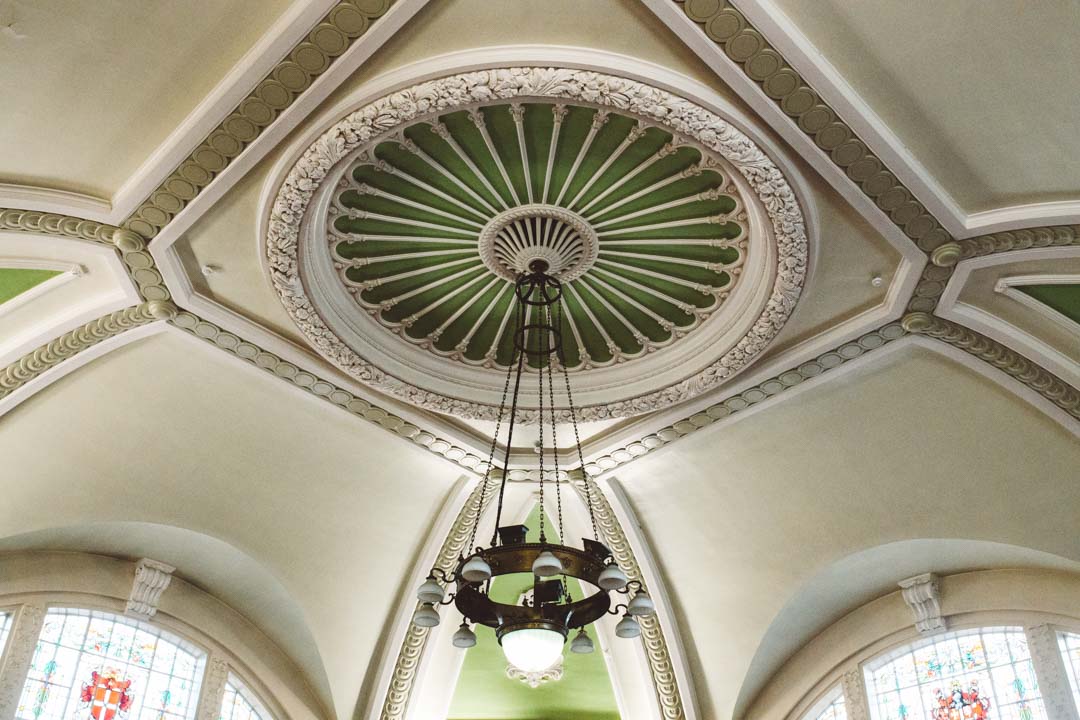 Islington Town Hall Council Chamber ceiling detail