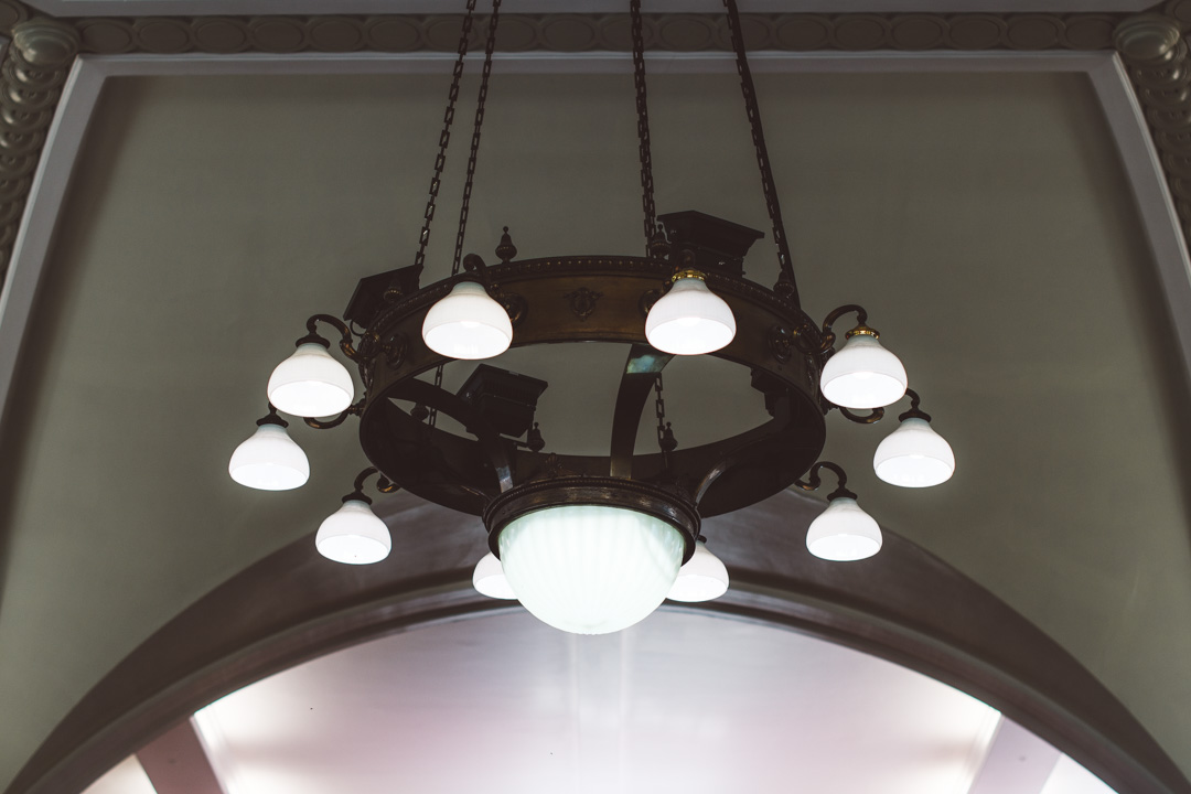Council Chamber chandelier detail