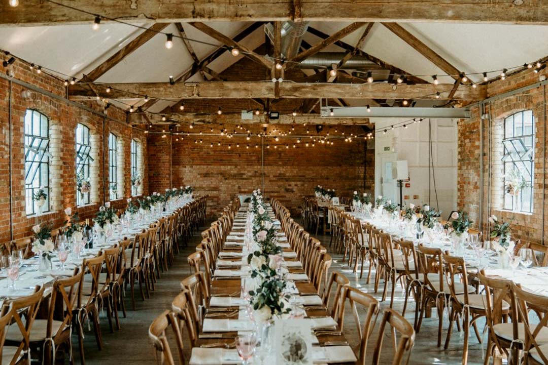North London Wedding Venues Loft Studios reception setting