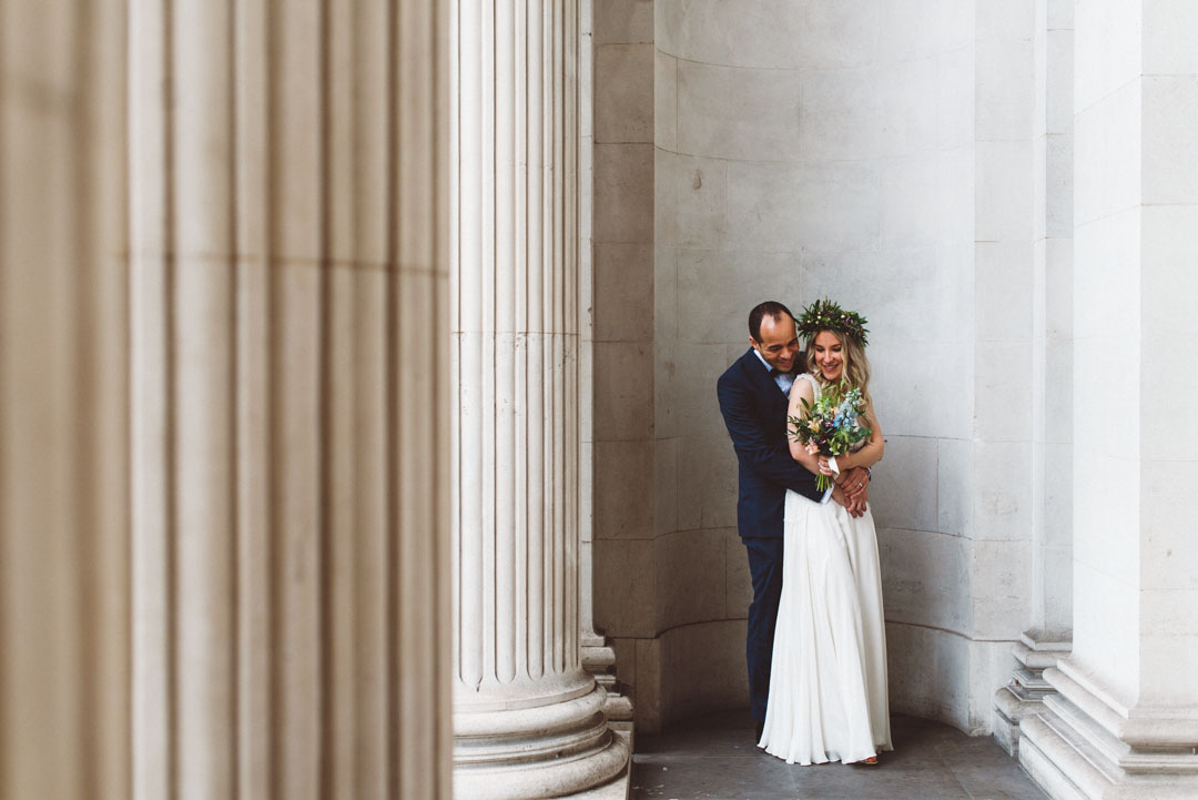 North London Wedding Venues Old Marylebone Town Hall couple portrait