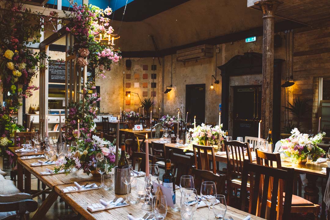 North London Wedding Venues Bull and Gate Kentish Town dining room