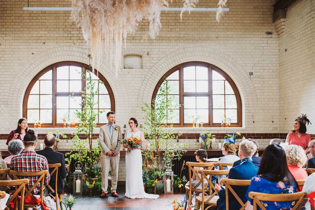 Walthamstow Wetlands wedding ceremony Turbine Room