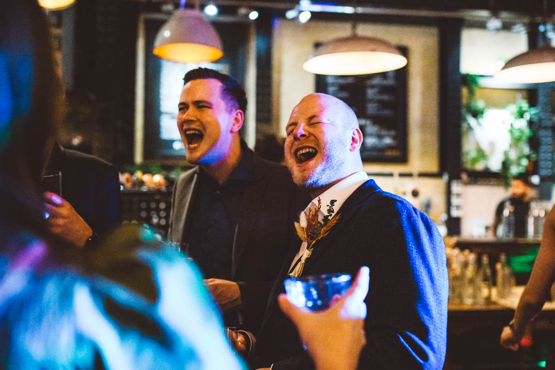 The Depot N7 wedding guests singing