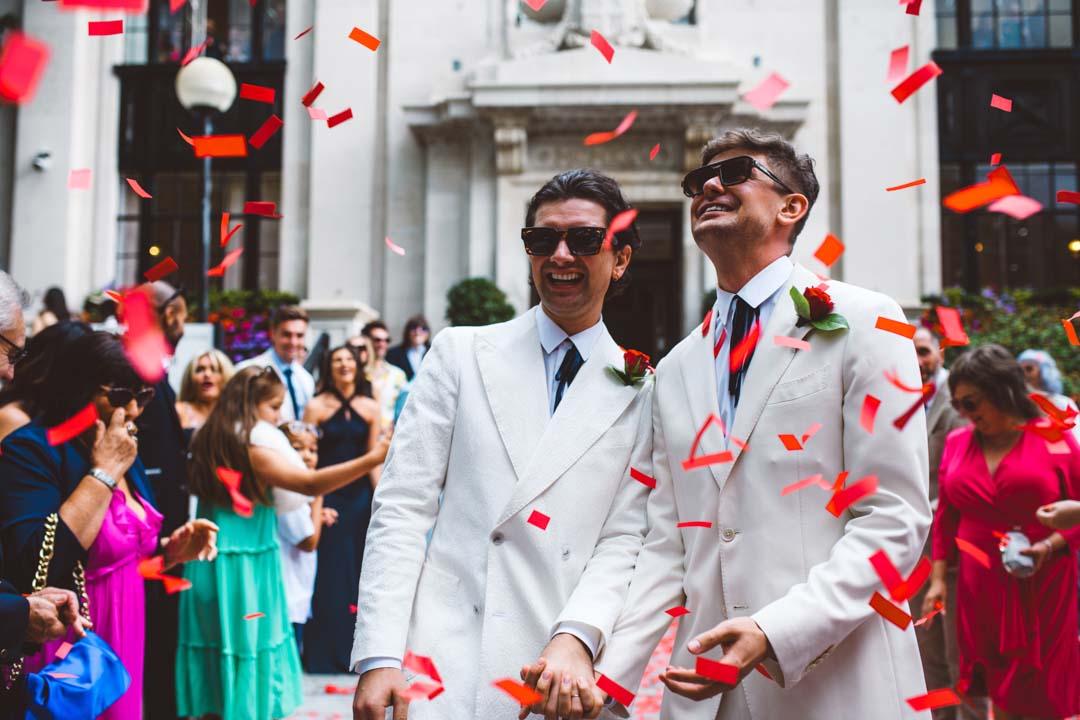 Islington Town Hall confetti throw