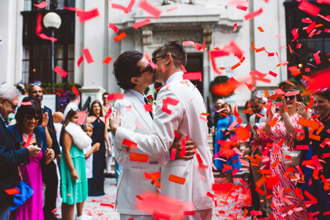Islington Town Hall confetti photo