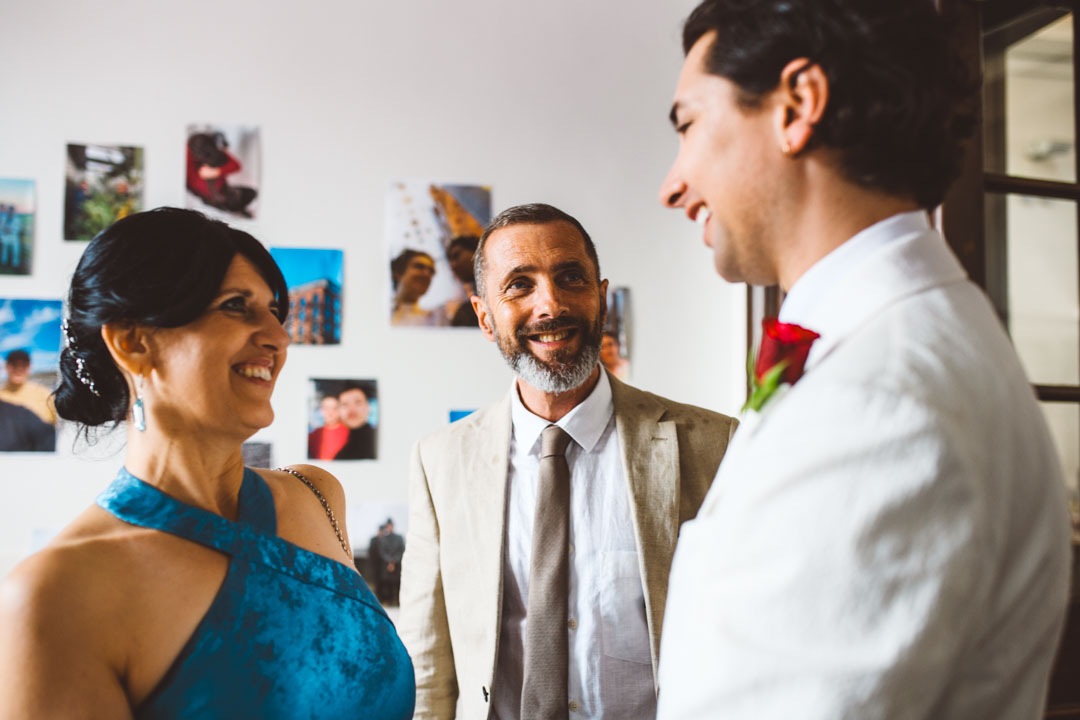 groom with parents
