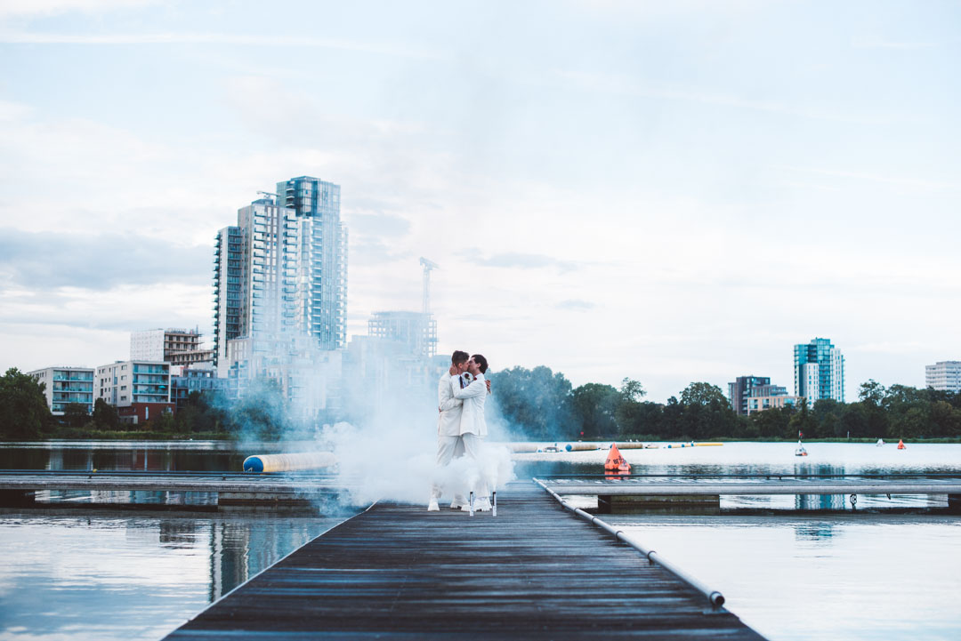 West Reservoir Centre wedding photo