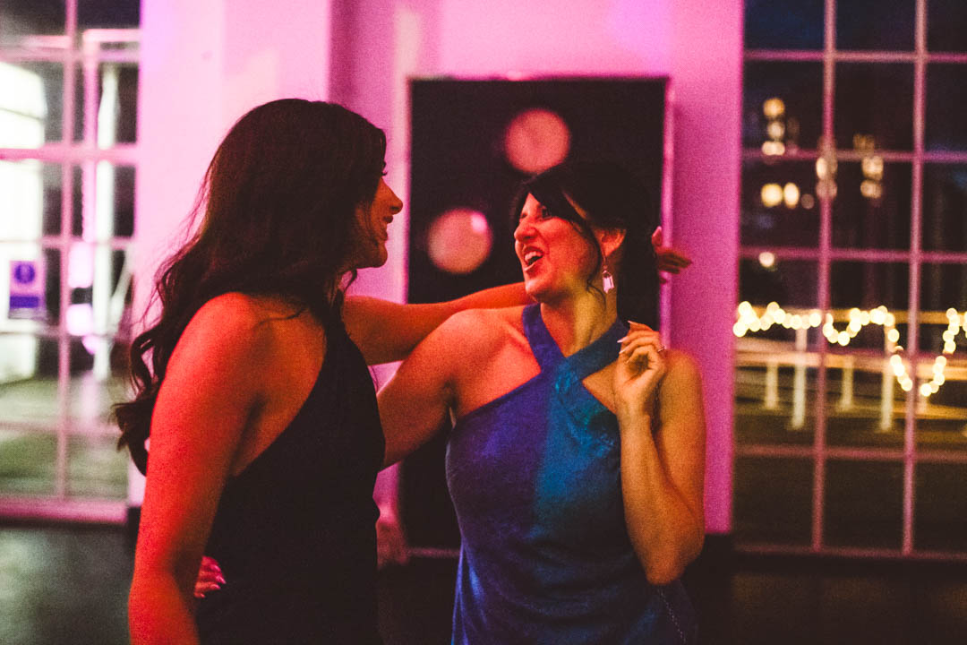 wedding guests dancing