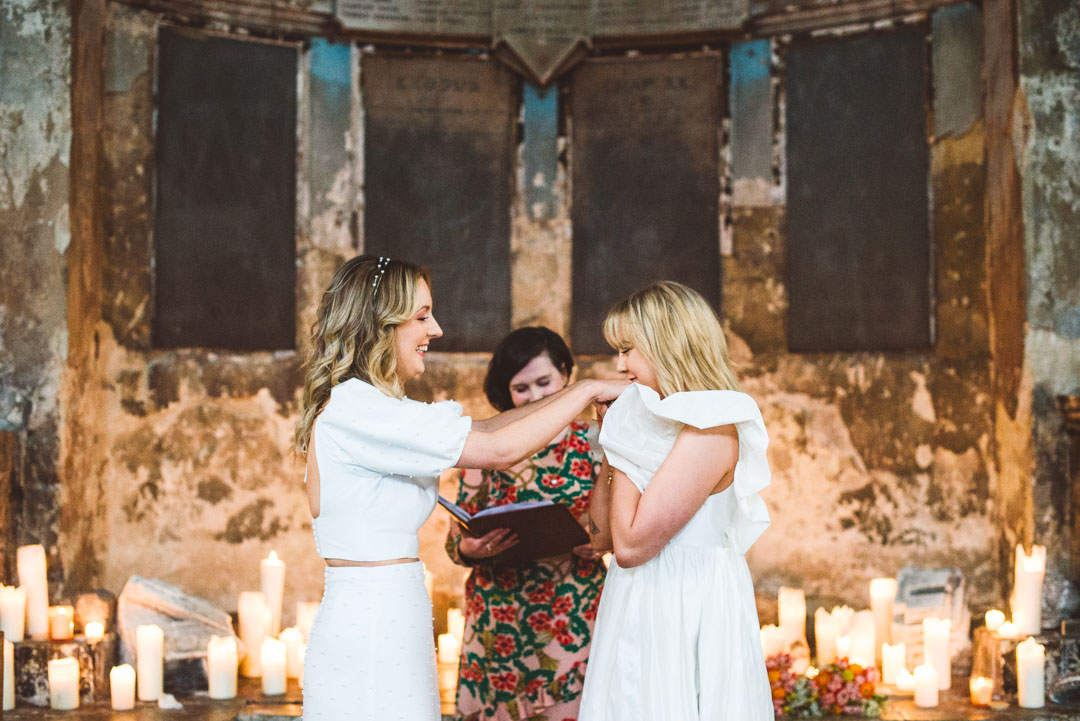 Asylum Chapel lesbian wedding