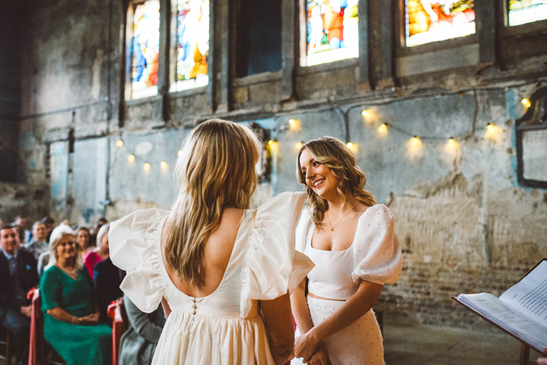 bride smiling