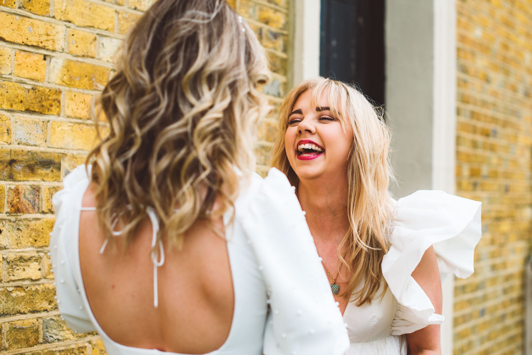 bride laughing