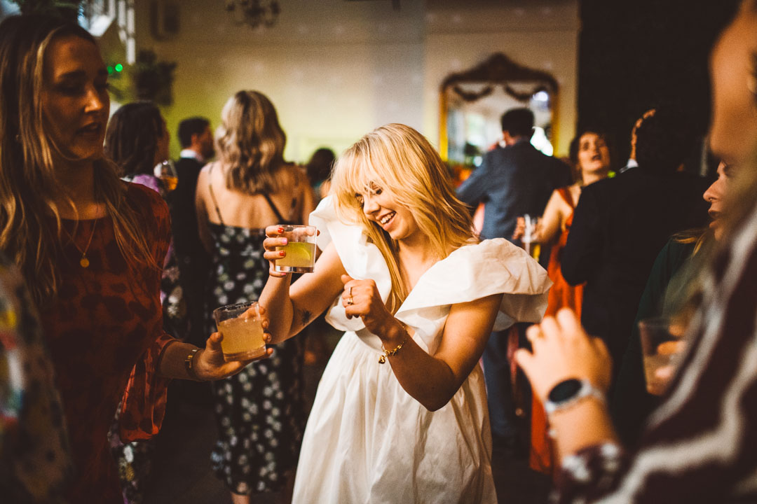 bride dancing at Jolly Gardeners wedding