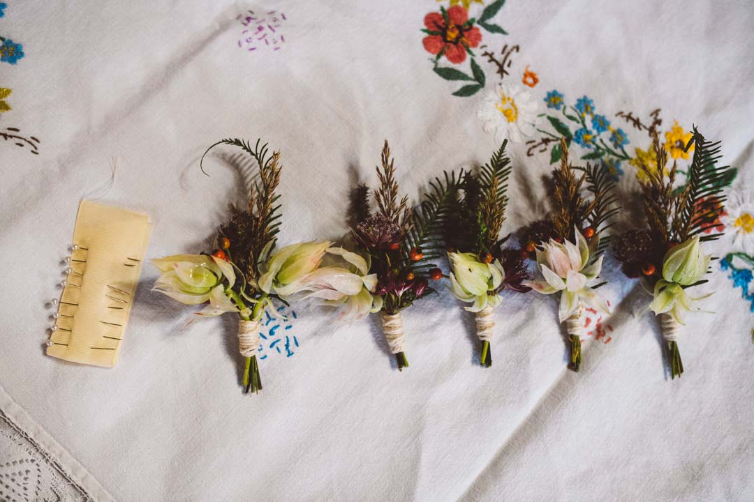 Asylum Chapel Wedding - buttonhole flowers