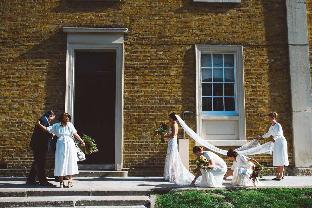 Asylum Chapel Wedding - bride waiting
