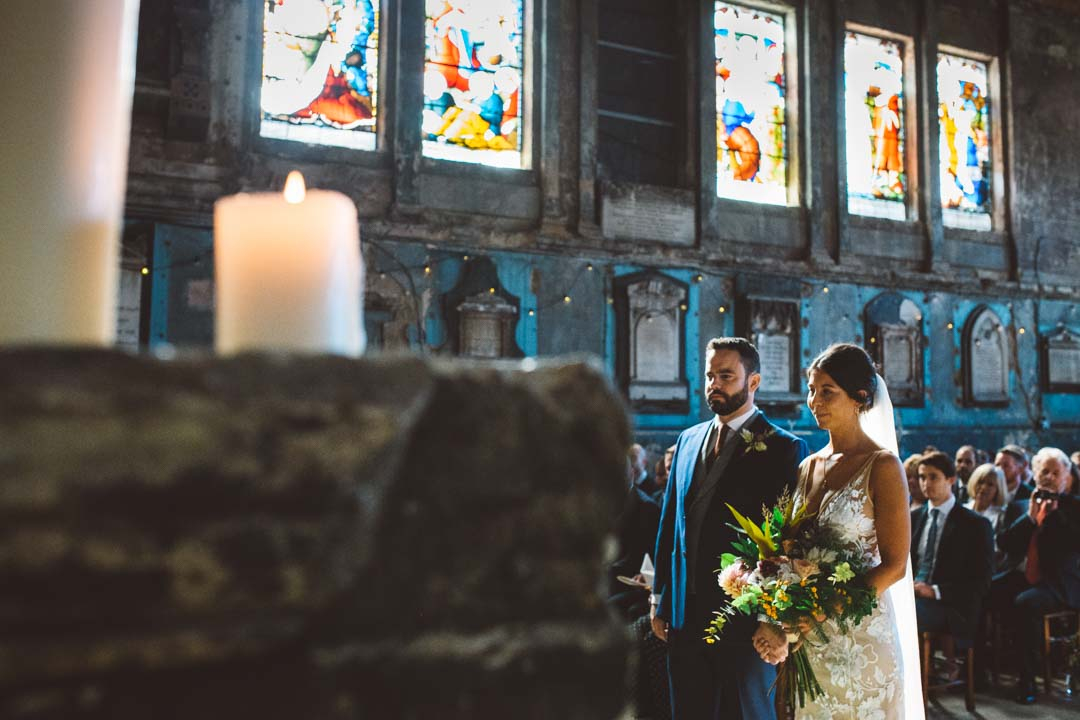 Asylum Chapel Wedding - bride and groom