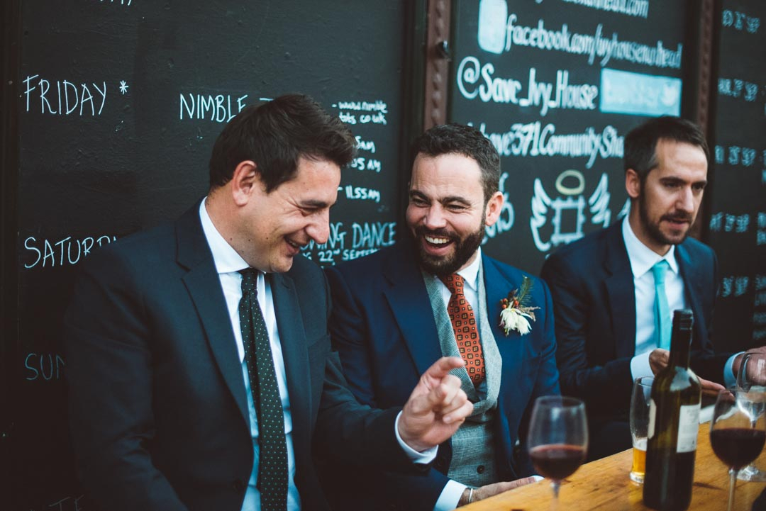 relaxed South London pub wedding