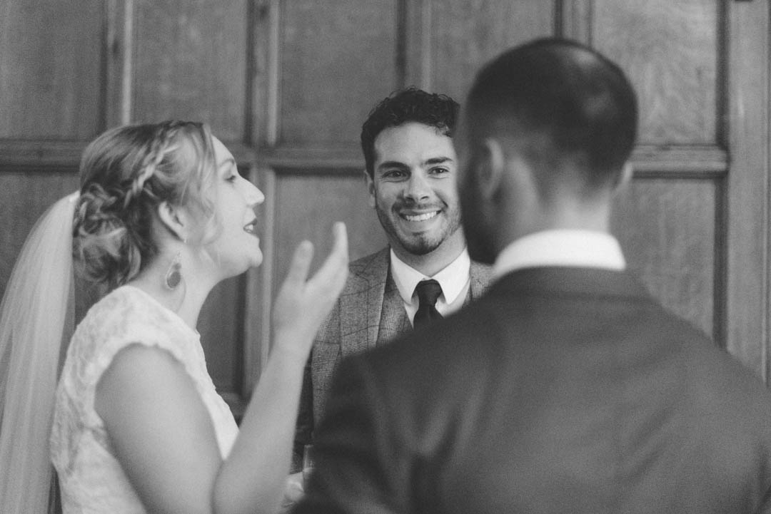 couple with guest candid shot