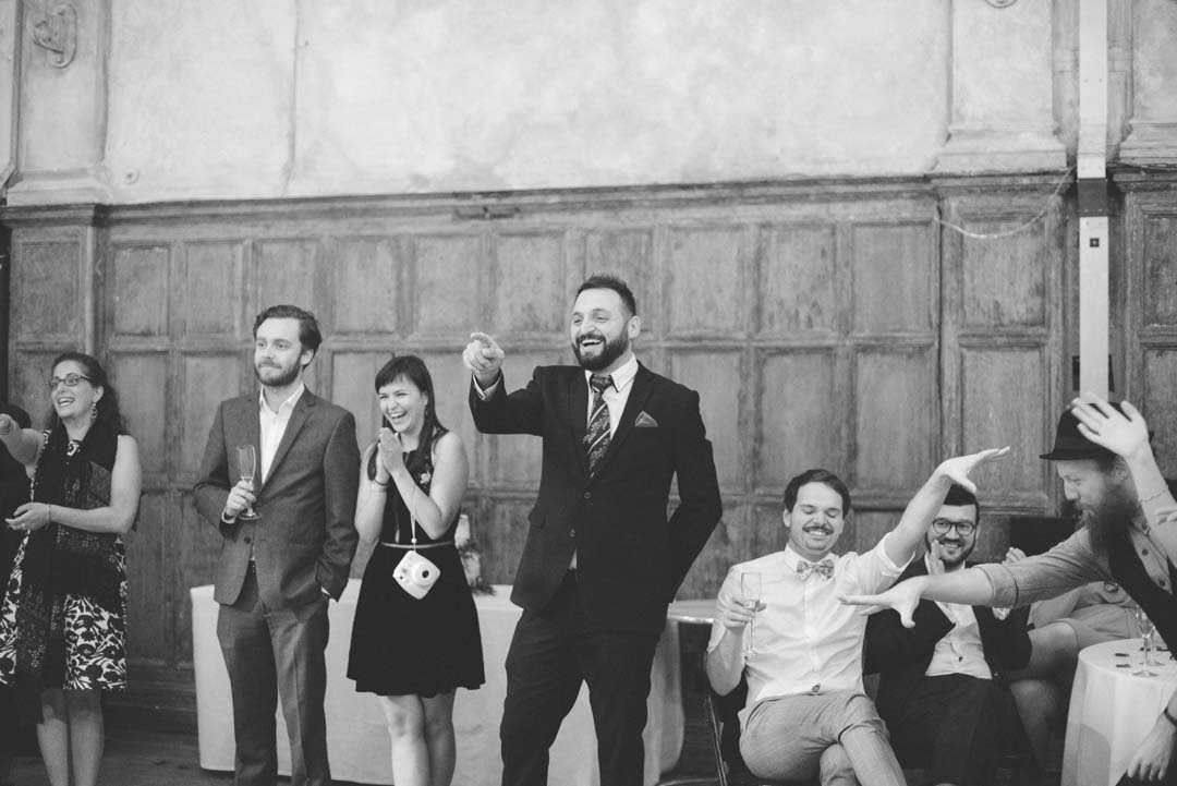 candid shot guests reaction