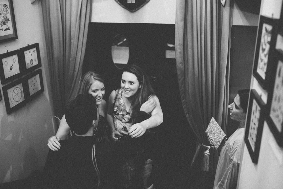 bride and guests