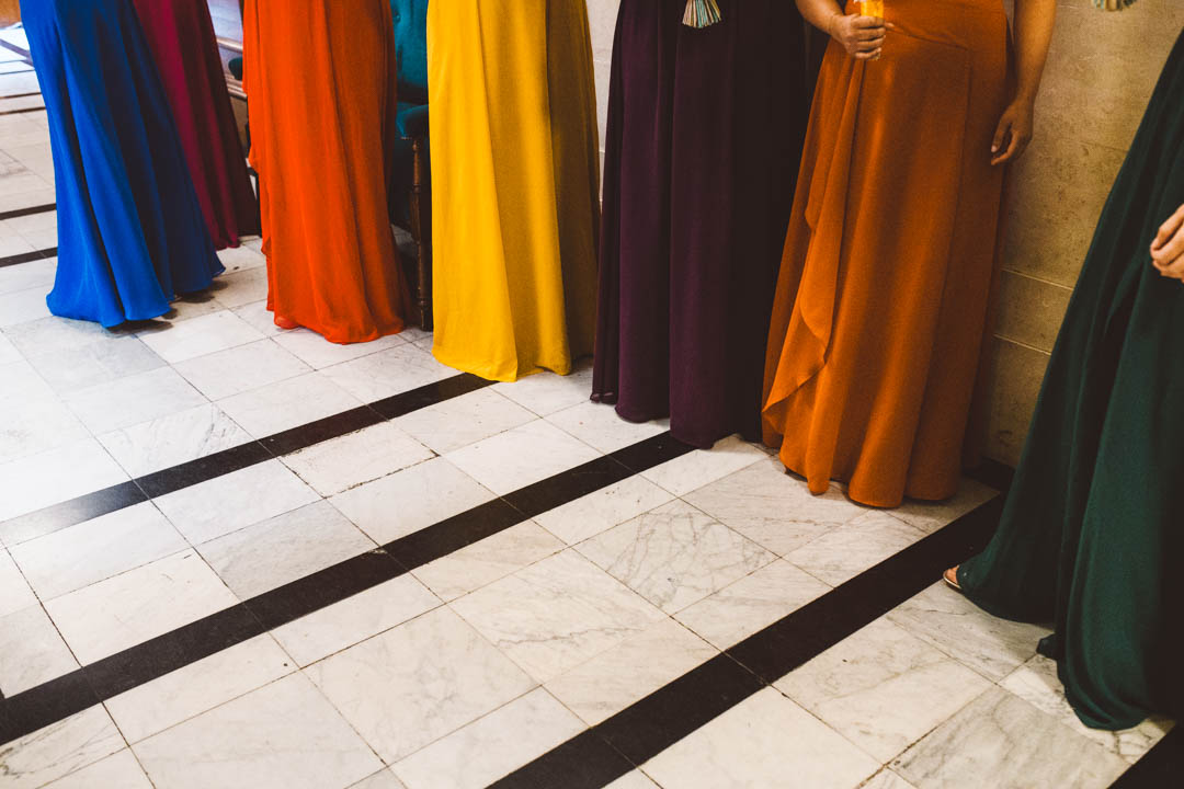 Old Marylebone Town Hall wedding bridesmaids dresses details