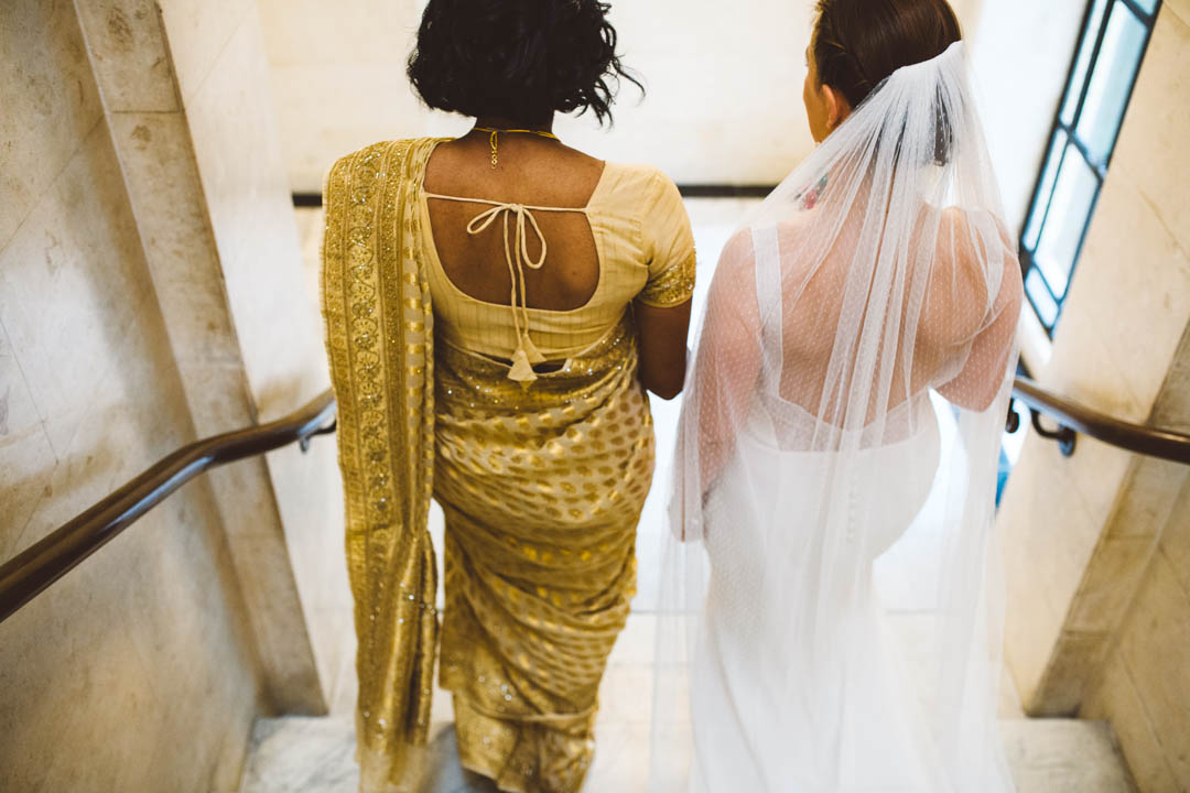 Coin Laundry wedding lesbian wedding photo