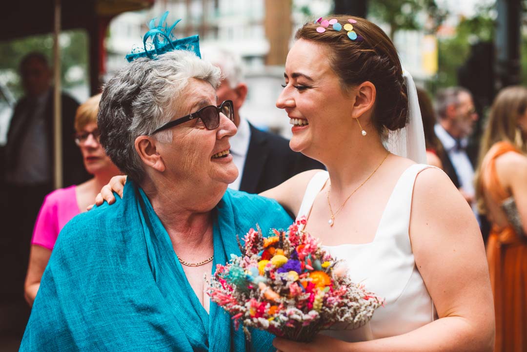 bride with grand mother