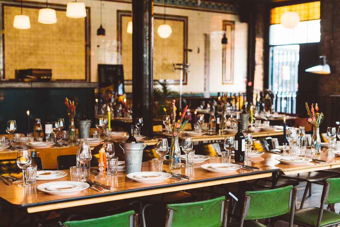 Coin Laundry wedding tables