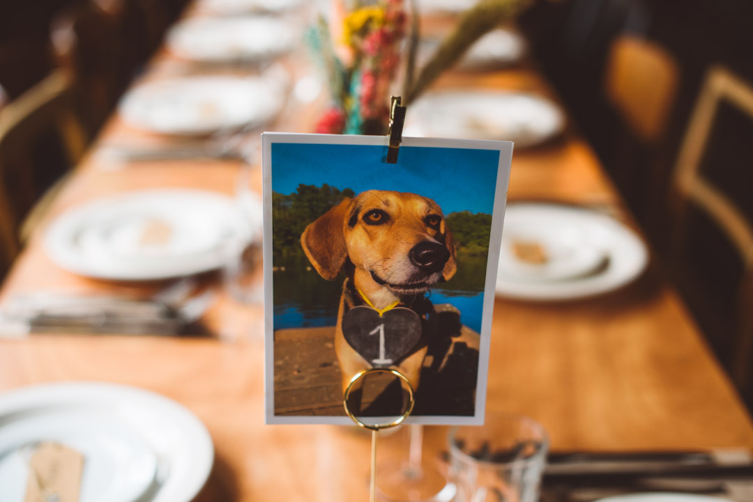 Coin Laundry wedding table number card