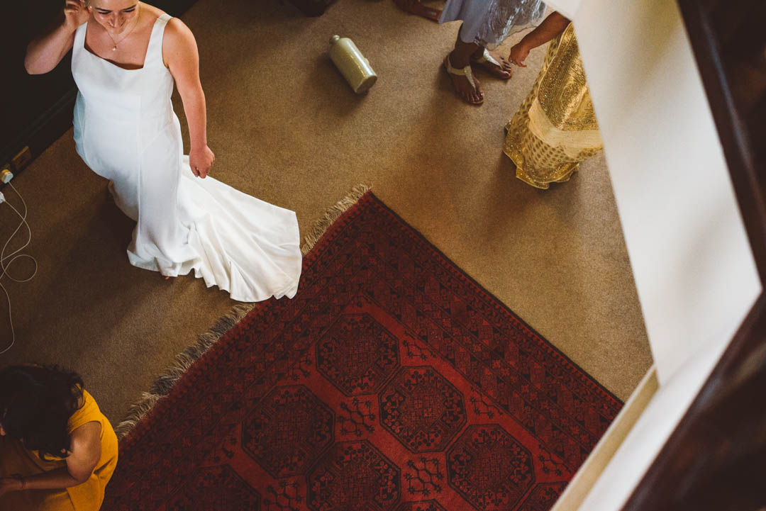 getting ready wedding photo