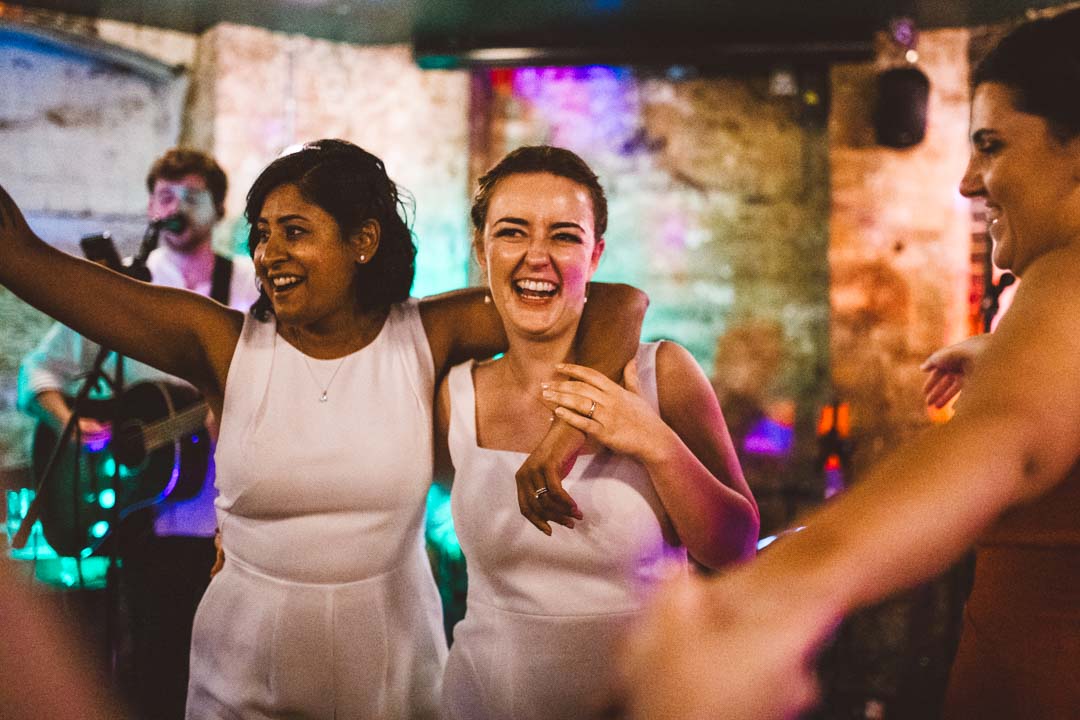 Coin Laundry wedding brides dancing