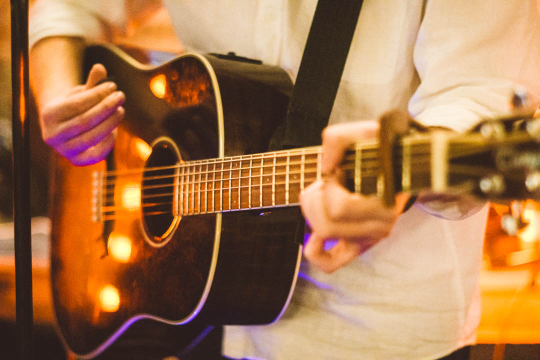 Coin Laundry wedding band guitar detail