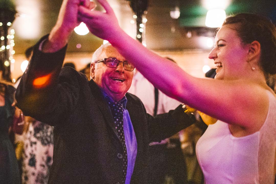 bride dancing with grand father