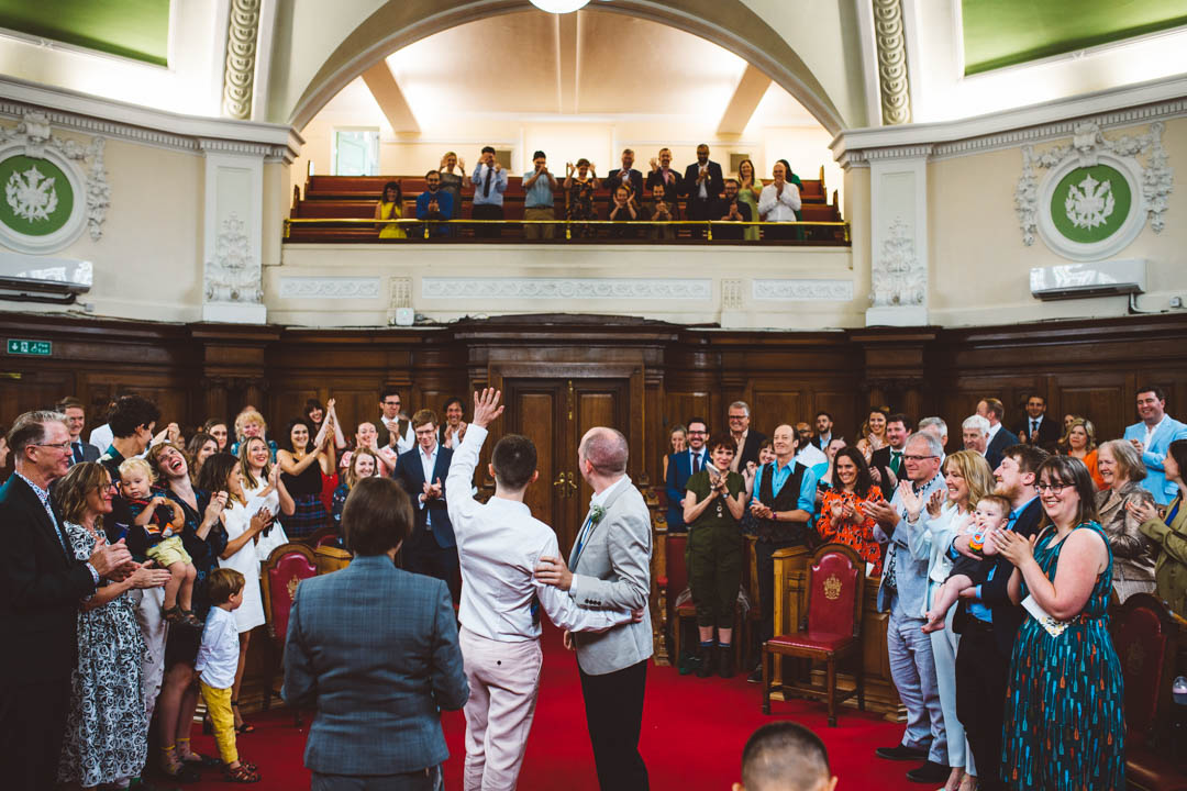 Islington Town Hall Council Chamber wedding ceremony