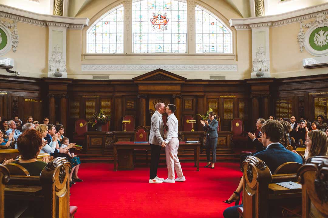 gay wedding Islington Town Hall