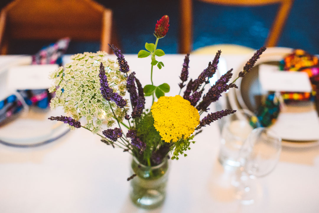 Hatch Homerton wedding reception flowers