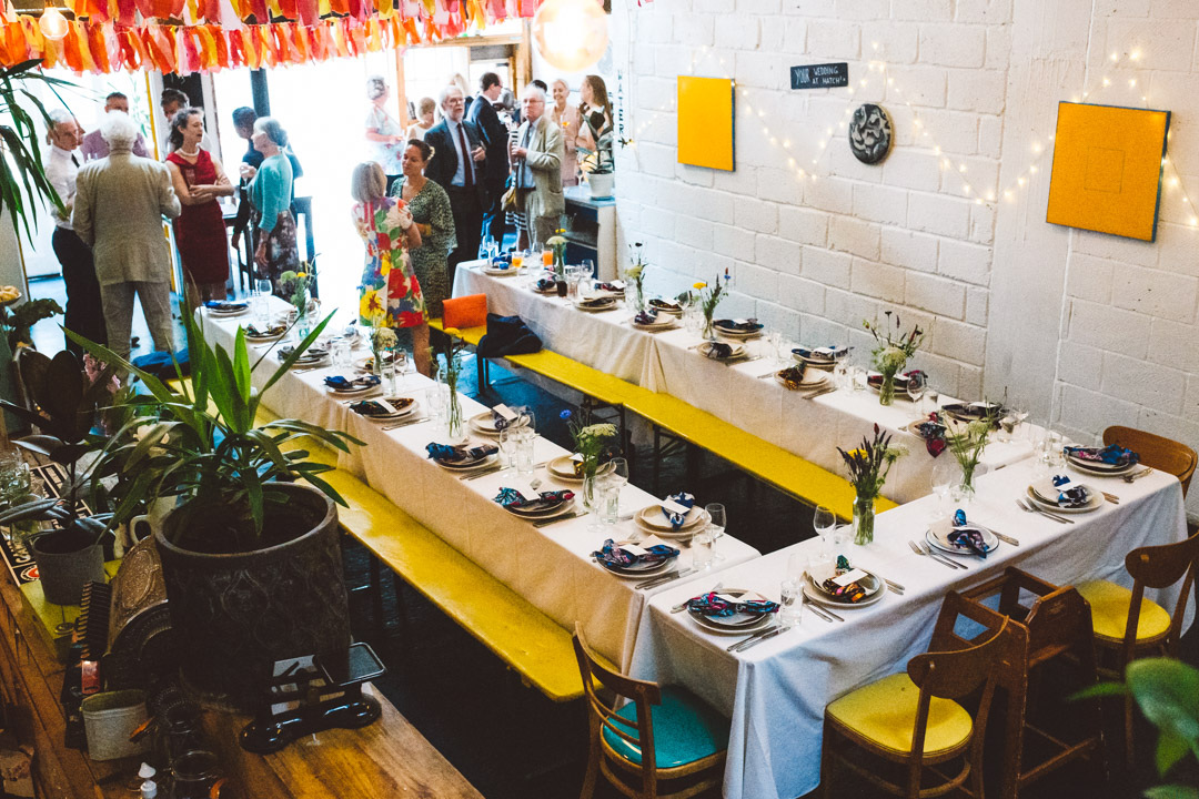 Hatch Homerton wedding reception tables
