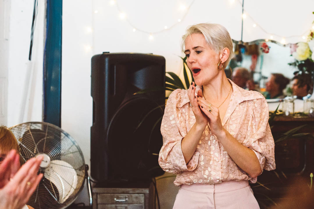 bride applauding
